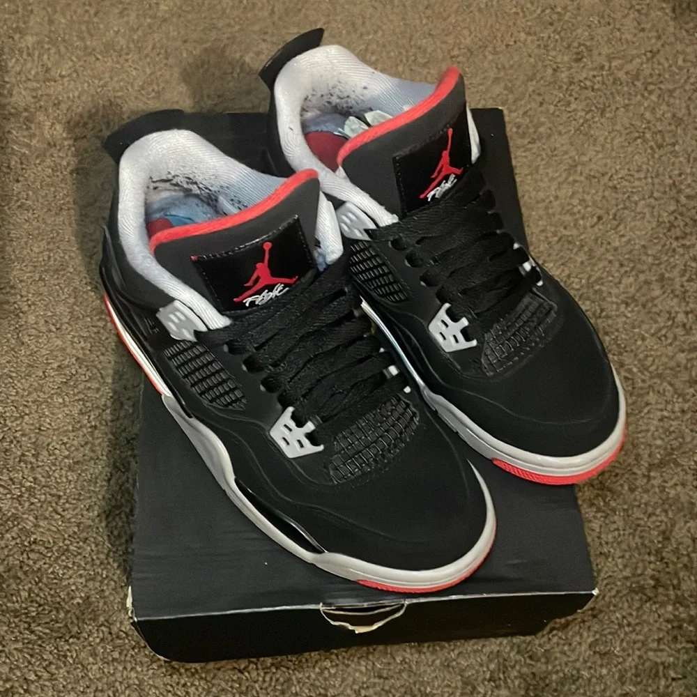 Air Jordan 4 Retro black/cement grey (2019)- GS 5.5